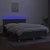 Vidaxl Box spring postelja z vzmetnico LED temno siva 140x200 cm blago