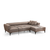 Atelier del Sofa Ugaona garnitura Hamlet 95x77x270cm Svetlobraon