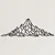 WallXpert metalni zidni ukras 5106, geometrijski planinski venac, 61 x 20 cm, crni
