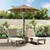 Vidaxl Senčnik taupe 200x224 cm aluminij