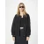 Womens Oversized Light Bomber Jacket Black