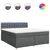 vidaXL Box spring postelja z vzmetnico temno siva 180x200 cm blago