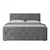 Livetastic BOXSPRING POSTELJA 180 cm  x 200 cm , kovina, umetna masa, tekstil, karton, leseni material svetlo siva