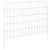 Ograda za vrt s kolčićima 12 pcs 75 x 50 cm Mesh Srebrna