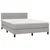 vidaXL Box spring postelja z vzmetnico LED sv. siva 140x200 cm blago