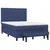 Vidaxl Box spring postelja z vzmetnico modra 140x200 cm blago