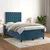 Vidaxl Box spring postelja z vzmetnico temno modra 120x200 cm žamet