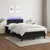 Vidaxl Box spring postelja z vzmetnico LED črna 120x190 cm blago
