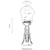 Opviq Spoljna zidna lampa BSU-68201-BSY-M1-K, 50 cm, IP65, E27, 40W, Crna