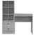 Stol s ladicama s policom s pohranom 2 pcs Siva Sonoma