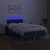 Vidaxl Box spring postelja z vzmetnico LED modra 120x190 cm blago