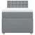 Vidaxl Box spring postelja z vzmetnico svetlo siv 100x200 cm blago