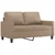 3-dijelni set sofa s jastucima boja cappuccina od umjetne kože