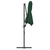 Suncobran Zelena 372 x 198 x 243 cm Poliester i aluminij
