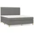 Vidaxl Box spring postelja z vzmetnico temno siva 160x200 cm blago