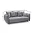 Atelier del Sofa Trosed na razvlačenje Puffy, 235 x 95 x 98 cm, Sivi