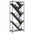 Regal za knjige crni 79 x 30 x 180 cm konstruirano drvo i metal