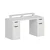 Hanah Home radni sto Alen 150cm 2 Drawer 2 Cabinet, 150 cm, beli