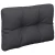 Jastuk za palete crni 50 x 40 x 12 cm od tkanine
