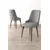Hanah Home set trpezarijskih stolica Enoa 8 kom, siva tkanina Babyface, drvene noge boje oraha