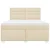 vidaXL vidaXL Box spring postelja z vzmetnico krem 180x200 cm blago, (21309208)