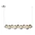 LED luster na sajli BOLLA LED/32W/230V sjajni hrom/dimljena siva boja