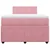 Vidaxl Box spring postelja z vzmetnico roza 120x200 cm žamet