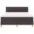Vidaxl LED Box Spring Postelja Temno rjava 140 x 190 cm blago