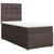 Vidaxl Box spring postelja z vzmetnico temno rjav 90x190 cm blago