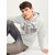JACK & JONES Majica  marine / vinsko rdeča / pegasto bela