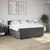 vidaXL Box spring postelja z vzmetnico temno siva 180x200 cm blago