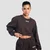 GymBeam Women‘s Aura Cropped Sweatshirt Tee Brown