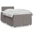 Vidaxl Box spring postelja z vzmetnico taupe 120x200 cm blago