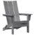 Sklopiva Adirondack stolica Svijetlo siva 80,5 x 74,5 x 92 cm