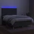 Vidaxl Box spring postelja z vzmetnico LED temno siva 140x190 cm blago