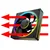 Hladilni ventilator Modecom Volcano Loop 120 ARGB Reverse Fan, črn