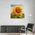 Canvas Slika na platnu Usamljeni cvet, Sa ramom, 60 x 60 cm, Beli