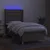 Krevet box spring s madracem LED smeđesivi 90x200 cm tkanina
