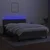 Vidaxl Box spring postelja z vzmetnico LED temno siva 140x190 cm blago