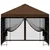 Vidaxl Vrtni gazebo s stranskimi stenami 3 x 3 m Rjava