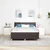 Vidaxl LED Box Spring Postelja Temno rjava 140 x 190 cm blago
