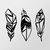 Wallity Zidna dekoracija Feather Metal Decor, 78 x 65 cm, Crna