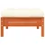 Vidaxl Vrtni stolček za noge z blazino voščeno rjava trdna borovina