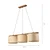 Luster na sajli AIDA 3xE27/15W/230V prečnik 25 cm hrast/rafija