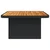 Vrtni stol crni 80 x 80 x 71 cm od poliratana i bagremovog drva