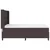 Vidaxl LED Box Spring Postelja Temno rjava 140 x 200 cm blago
