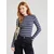 PIECES Pulover temno modra/bela