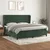 Vidaxl Box spring postelja z vzmetnico temno zelena 200x200 cm žamet