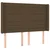 Vidaxl Box spring postelja z vzmetnico LED temno rjava 140x190cm blago