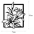 Opviq Zidna dekoracija Lily, 74x85 cm, 1.5 mm, Crna